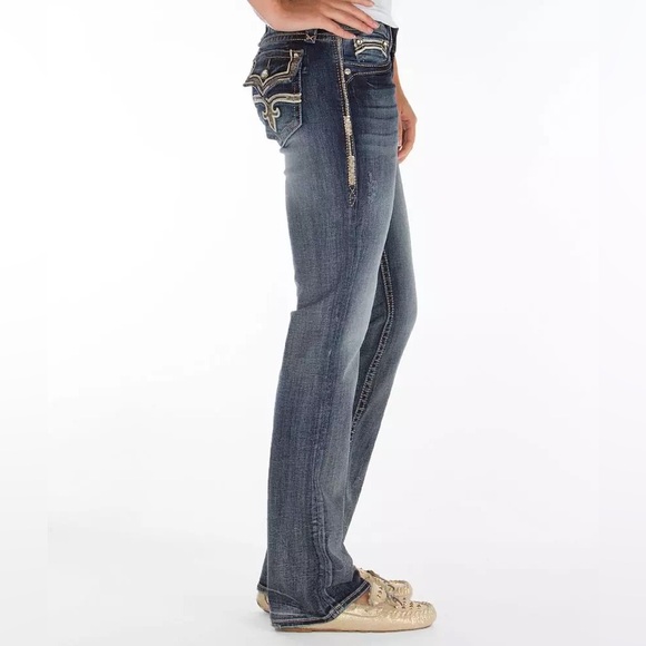 Rock Revival Easy Boot Jeans Plus Size 34 - Picture 3 of 16